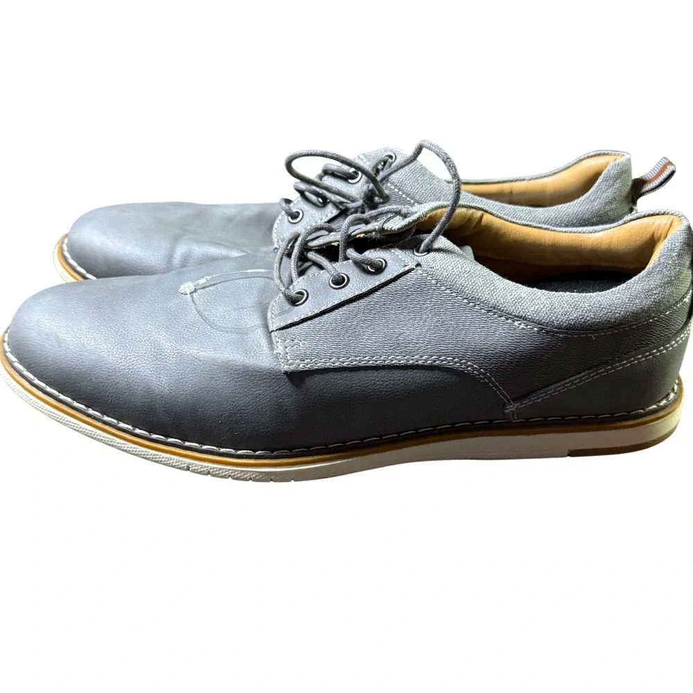 Madden Mens Dress Shoes Gray Lace Up‎ Ortholite Comfort Size 10.5